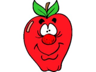 Sticker Custom Preview Image #060580 Food Drink Cartoons Apple Happy6