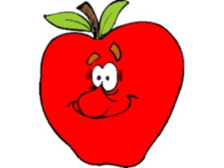 Sticker Custom Preview Image #060581 Food Drink Cartoons Apple Happy7