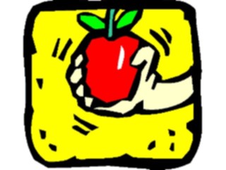 Sticker Custom Preview Image #060582 Food Drink Cartoons Applein Hand1