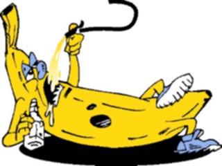 Sticker Custom Preview Image #060604 Food Drink Cartoons Banana Drinking