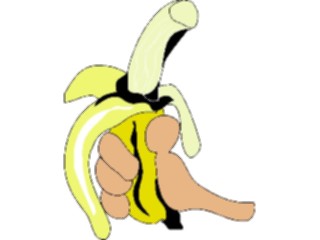 Sticker Custom Preview Image #060607 Food Drink Cartoons Bananain Hand