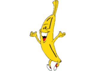 Sticker Custom Preview Image #060609 Food Drink Cartoons Banana Running