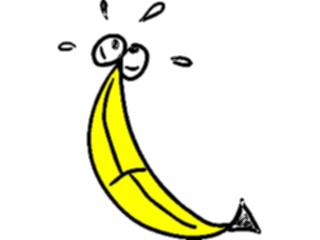 Sticker Custom Preview Image #060610 Food Drink Cartoons Banana Scared