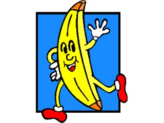 Sticker Custom Preview Image #060611 Food Drink Cartoons Banana Smiling