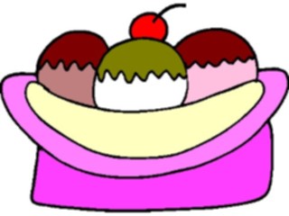 Sticker Custom Preview Image #060612 Food Drink Cartoons Banana Split