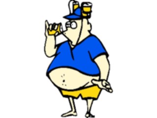 Sticker Custom Preview Image #060614 Food Drink Cartoons Beer Belly2