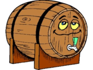 Sticker Custom Preview Image #060617 Food Drink Cartoons Beer Keg1