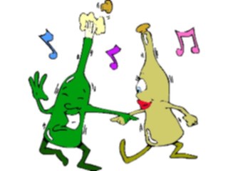 Sticker Custom Preview Image #060630 Food Drink Cartoons Bottles Dancing