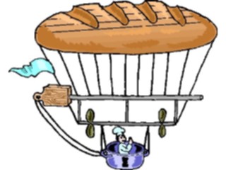 Sticker Custom Preview Image #060639 Food Drink Cartoons Bread Blimp