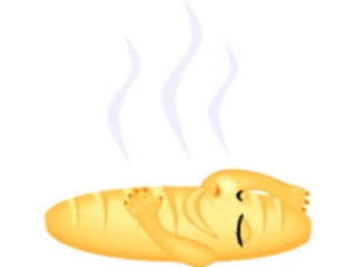 Sticker Custom Preview Image #060644 Food Drink Cartoons Bread Loaf Sleeping