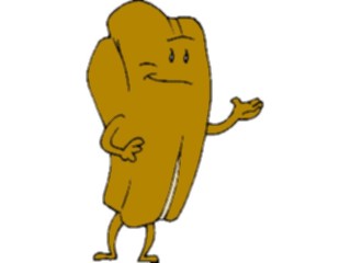 Sticker Custom Preview Image #060647 Food Drink Cartoons Bread Standing