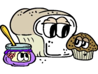 Sticker Custom Preview Image #060649 Food Drink Cartoons Breads Jam