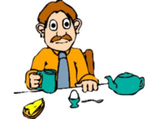 Sticker Custom Preview Image #060653 Food Drink Cartoons Breakfast Man