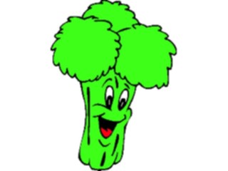 Sticker Custom Preview Image #060655 Food Drink Cartoons Broccoli Happy