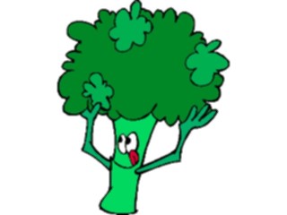 Sticker Custom Preview Image #060658 Food Drink Cartoons Broccoli Smiling