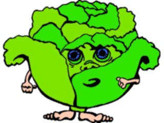 Sticker Custom Preview Image #060663 Food Drink Cartoons Cabbage Guy