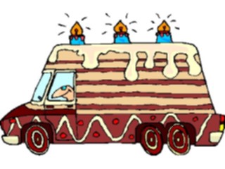 Sticker Custom Preview Image #060668 Food Drink Cartoons Cake Van