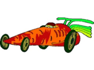 Sticker Custom Preview Image #060678 Food Drink Cartoons Carrot Race Car