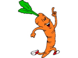 Sticker Custom Preview Image #060679 Food Drink Cartoons Carrot Running