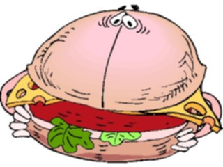 Sticker Custom Preview Image #060688 Food Drink Cartoons Cheeseburger