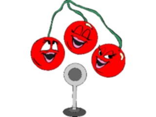 Sticker Custom Preview Image #060694 Food Drink Cartoons Cherries Singing