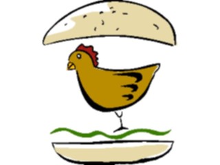 Sticker Custom Preview Image #060699 Food Drink Cartoons Chicken Sandwich