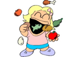 Sticker Custom Preview Image #060700 Food Drink Cartoons Child Juggling Food