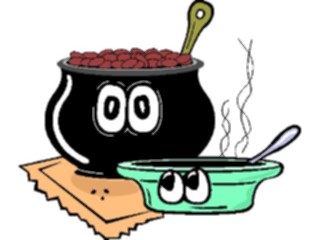 Sticker Custom Preview Image #060704 Food Drink Cartoons Chili Soup