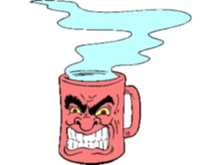 Sticker Custom Preview Image #060722 Food Drink Cartoons Coffee Angry1