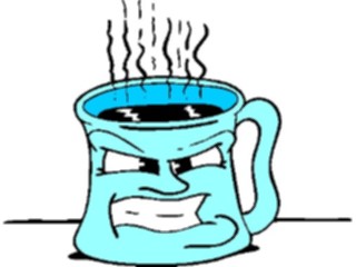 Sticker Custom Preview Image #060723 Food Drink Cartoons Coffee Angry2