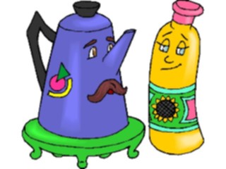 Sticker Custom Preview Image #060734 Food Drink Cartoons Coffee Pot Bottle