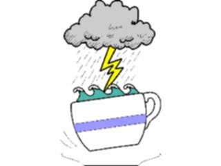 Sticker Custom Preview Image #060738 Food Drink Cartoons Coffee Stormy