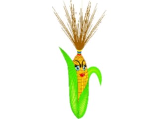 Sticker Custom Preview Image #060753 Food Drink Cartoons Corn Happy