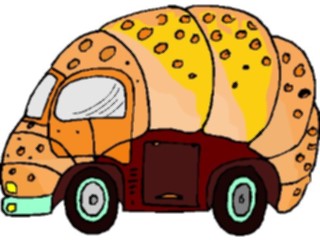 Sticker Custom Preview Image #060759 Food Drink Cartoons Croissant Van