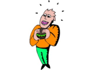 Sticker Custom Preview Image #060817 Food Drink Cartoons Eatinga Hamburger5