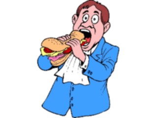 Sticker Custom Preview Image #060819 Food Drink Cartoons Eatinga Sandwich1