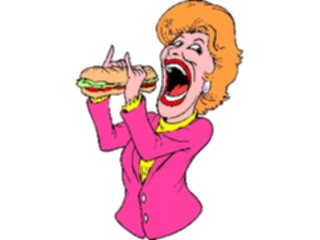 Sticker Custom Preview Image #060821 Food Drink Cartoons Eatinga Sandwich3