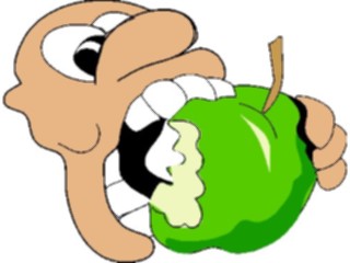 Sticker Custom Preview Image #060827 Food Drink Cartoons Eatingan Apple1