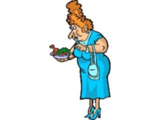 Sticker Custom Preview Image #060839 Food Drink Cartoons Eating Chicken