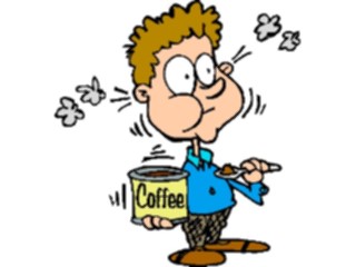Sticker Custom Preview Image #060840 Food Drink Cartoons Eating Coffee