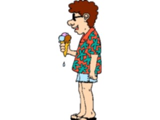 Sticker Custom Preview Image #060844 Food Drink Cartoons Eating Ice Cream1