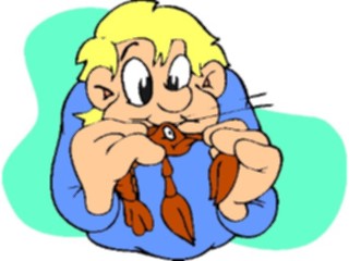 Sticker Custom Preview Image #060847 Food Drink Cartoons Eating Lobster1