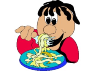 Sticker Custom Preview Image #060849 Food Drink Cartoons Eating Noodles1