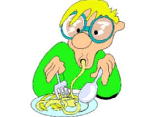 Sticker Custom Preview Image #060850 Food Drink Cartoons Eating Noodles2