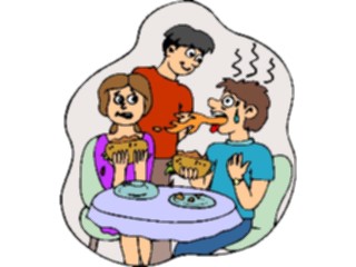 Sticker Custom Preview Image #060859 Food Drink Cartoons Eating Spicy Food1
