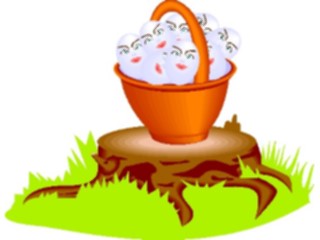 Sticker Custom Preview Image #060866 Food Drink Cartoons Egg Basket