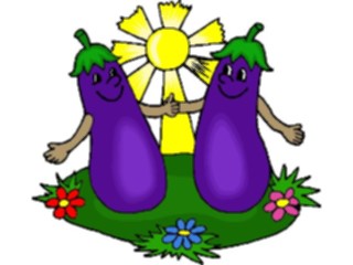 Sticker Custom Preview Image #060874 Food Drink Cartoons Eggplant