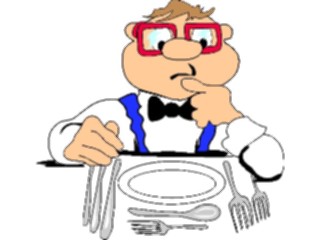 Sticker Custom Preview Image #060883 Food Drink Cartoons First Formal Dinner