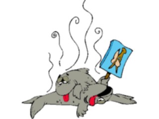 Sticker Custom Preview Image #060887 Food Drink Cartoons Fish Smelly2