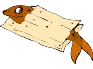 Sticker Custom Preview Image #060889 Food Drink Cartoons Fish Wrapped